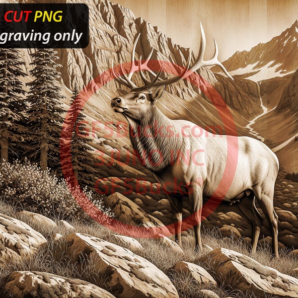Elk 3d Png File - Etsy