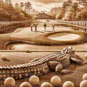 3D Illusion | Laser Burn PNG Digital File | Perfect for Engraving | Laser Ready | Instant Download | Golf | Gator | Tee It Up!