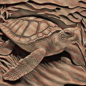 Laser Brennen PNG | 3D Illusion | Gravur | Laserbereit | Digitale Designdatei | Schildkröte | Meeresschildkröte