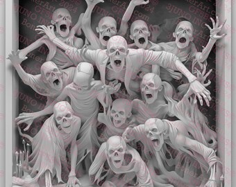 Zombie Apocalypse | Hilarious Scary Wall Art | Spooky Fun Decor