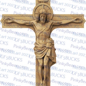 Laserbranden, png-bestand | 3D-illusie | Graveren | Gereed voor laser | Digitaal ontwerpbestand | Jezus | Kruis