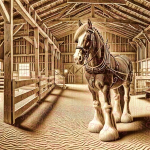 Clydesdale Pferd - Laser Brennen PNG | 3D Illusion | Gravur | Laserbereit | Digitales Design Datei