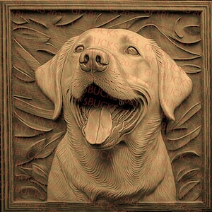 Laser Brennen PNG | 3D Illusion | Gravur | Laserbereit | Digitale Designdatei | Labor | Labrador Retriever