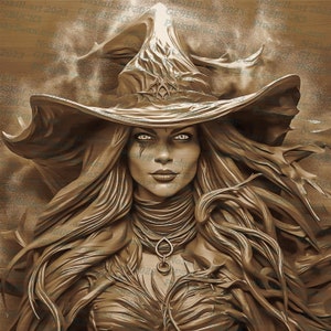 3D Illusion | Laser Burn PNG Digital File | Perfect for Engraving | Laser Ready Design | Instant Download | Wicked Witch | Halloween