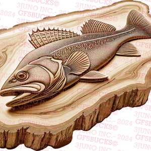 Zander - Laser Brennen PNG | 3D Illusion | Gravur | Laserbereit | Digitales Design Datei