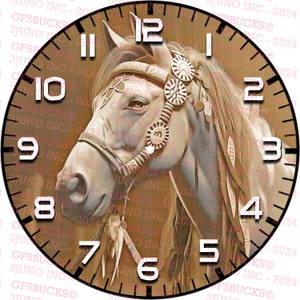 Ilusão 3D | Arquivo Digital PNG Laser | Para Gravação | Pronto para Laser | Download Instantâneo | Relógio | Cavalo