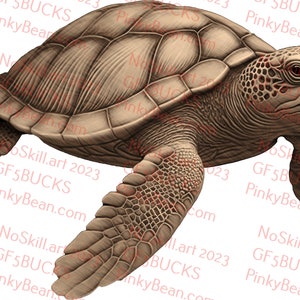 PNG con quemado láser / Ilusión 3D / Grabado / Listo para láser / Archivo de diseño digital / Tortuga / Tortuga marina