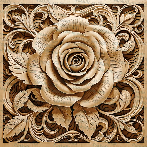 Romantic Love and Roses - 3D Illusion Digital File for Laser Engraving, Compatible with Glowforge, Xtool, Instant Download