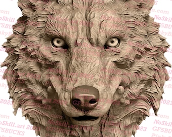 Laser Burn PNG | 3D Illusion | Engrave | Laser Ready | Digital Design File | Wolf