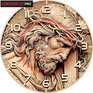 3D Illusion Jesus Christus Kunst für Lasergravur | PNG Digitale Datei | 36x36cm | GF5Bucks®