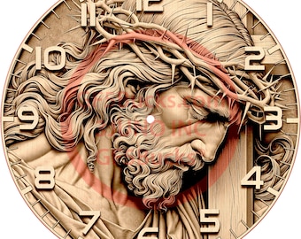 3D Illusion Jesus Christ Art for Laser Engraving | PNG Digital File | 14.00x14.00 Inch | GF5Bucks®