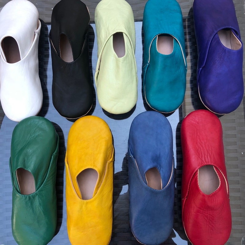 Leather Slippers - Etsy