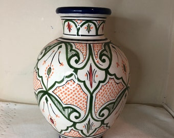 フェズで手作りされたモロッコの花瓶 - Etsy 日本