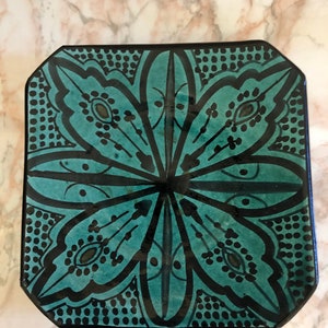Handmade Moroccan hand painted ceramic plates
