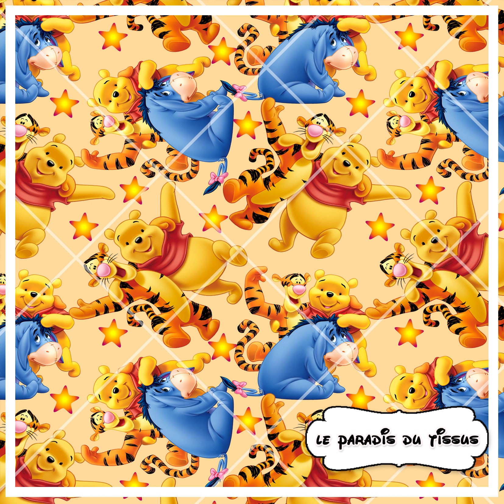 Pooh Seamless Pattern Use for Fabric Print (Instant Download) Etsy