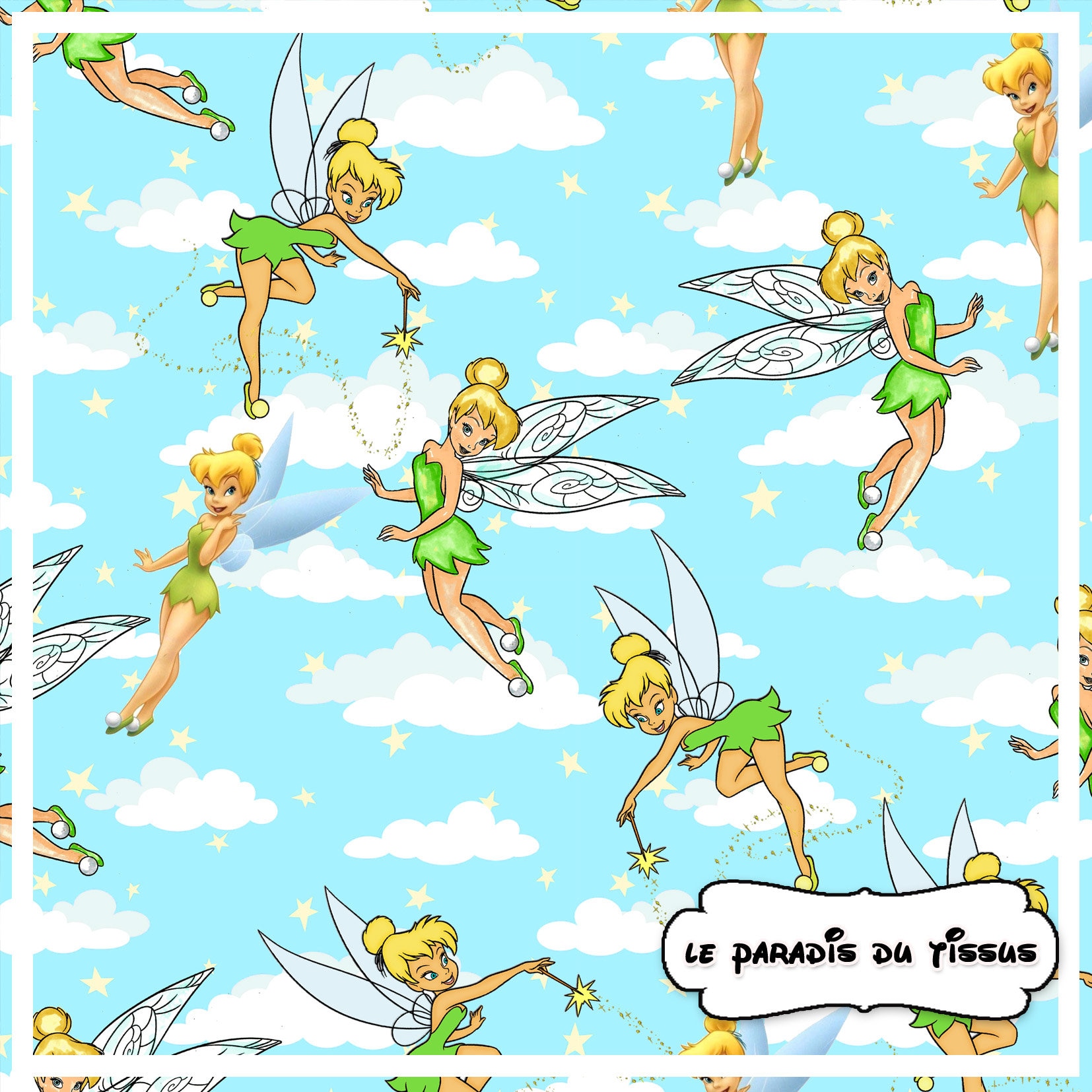 Tinkerbell Seamless Pattern Use for Fabric Print (Download Now) Etsy