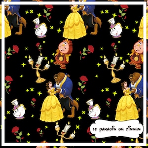beauty and beast seamless pattern for print