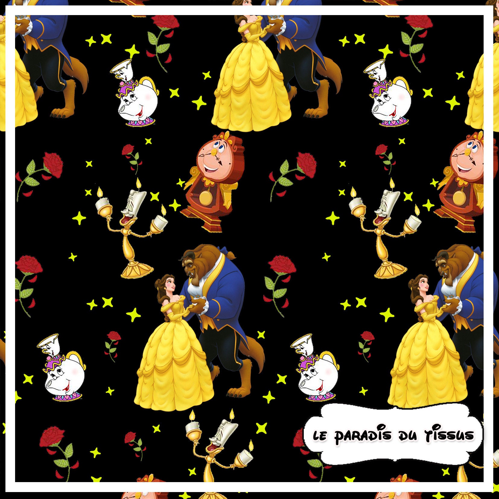 Beauty and Beast Seamless Pattern for Print - Etsy
