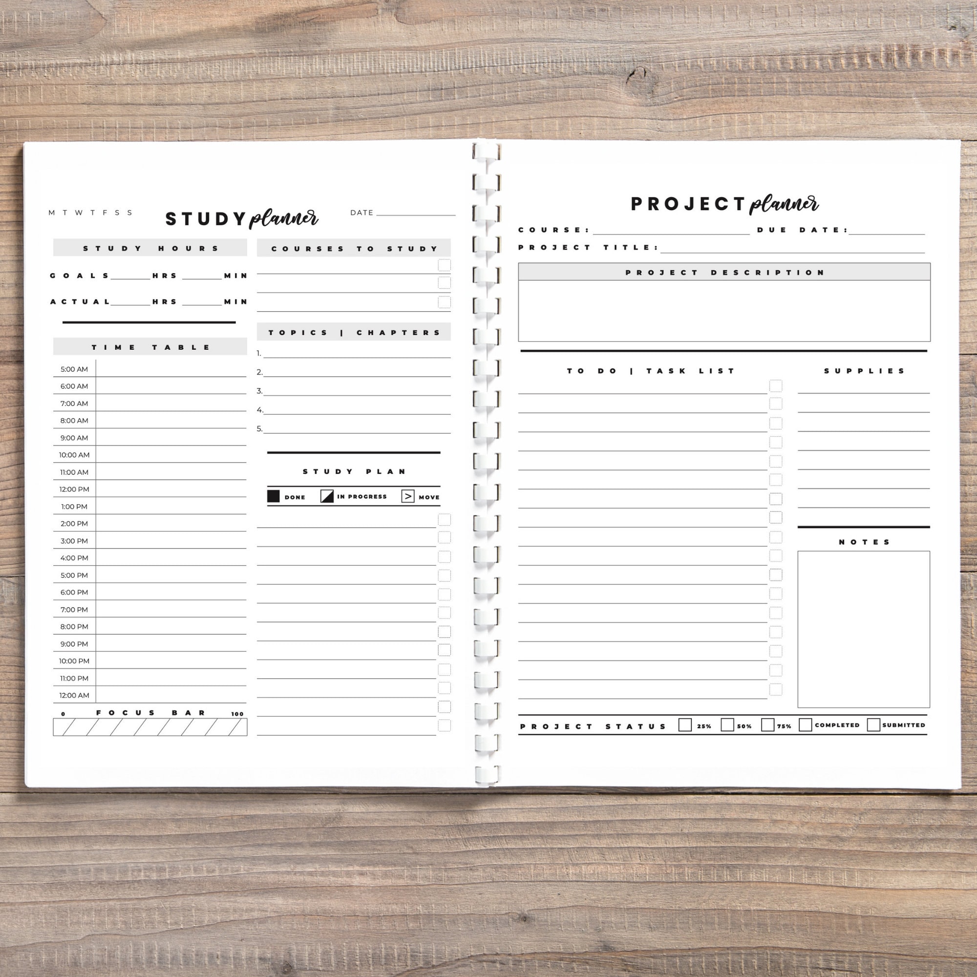 Student Planner Instant Download | Study Planner | Assignment Tracker ...