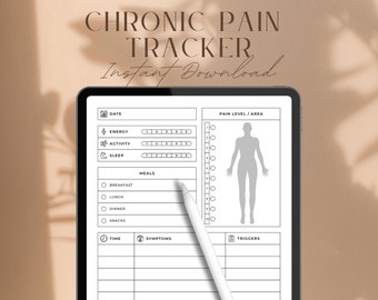 Daily Chronic Pain Tracker: Symptom & Trigger Log (Digital Download)