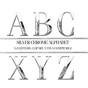 Silver alphabet | Silver chrome font | Silver text |Silver font | Silver alphabet | chrome alphabet | Silver letters | silver chrome letters