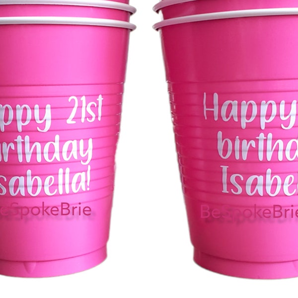 Plastic party cups - personalized