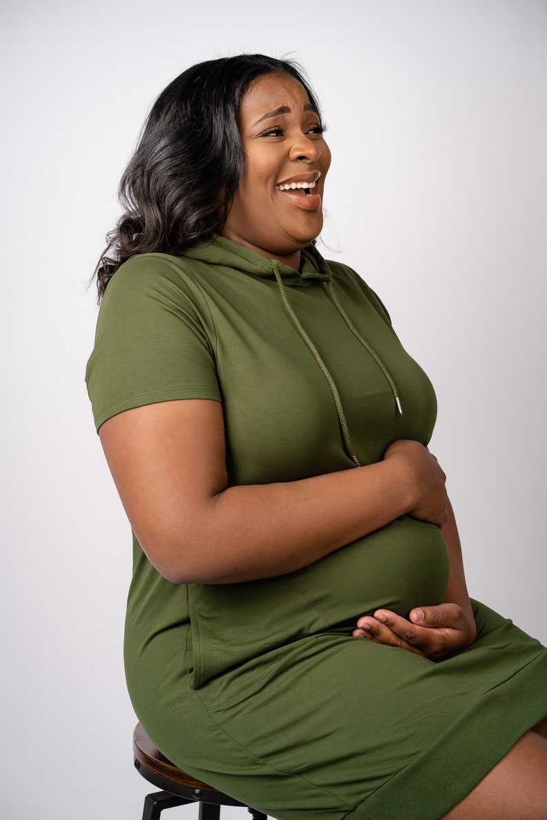 Hoodie Maternity Dress/ Pregnant Hoodie/ Pregnant Fashion/ Etsy