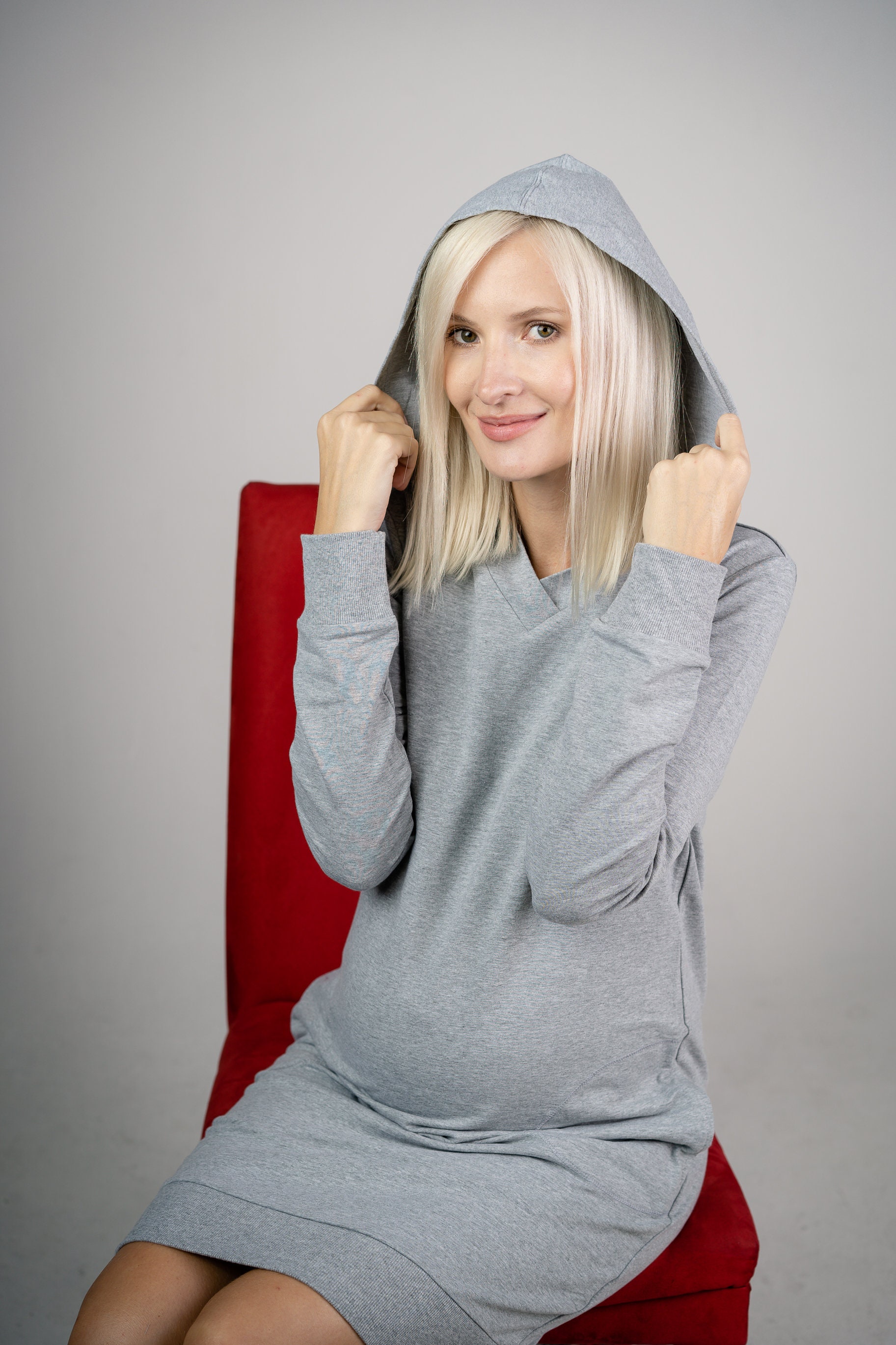 Hoodie Maternity Dress/ Pregnant Hoodie/ Pregnant Fashion/ Etsy