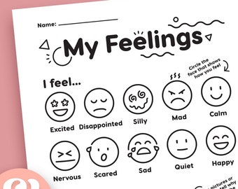 My Feelings • A Cute Feelings Check-In Printable K-3+
