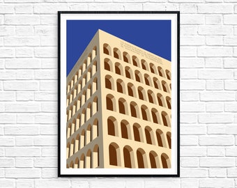 Palazzo della Civiltà Italiana, EUR, Rome Giclee print Colosseo Quadrato