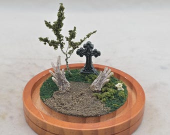 Real mummified Uromastyx lizard feet graveyard miniature diorama