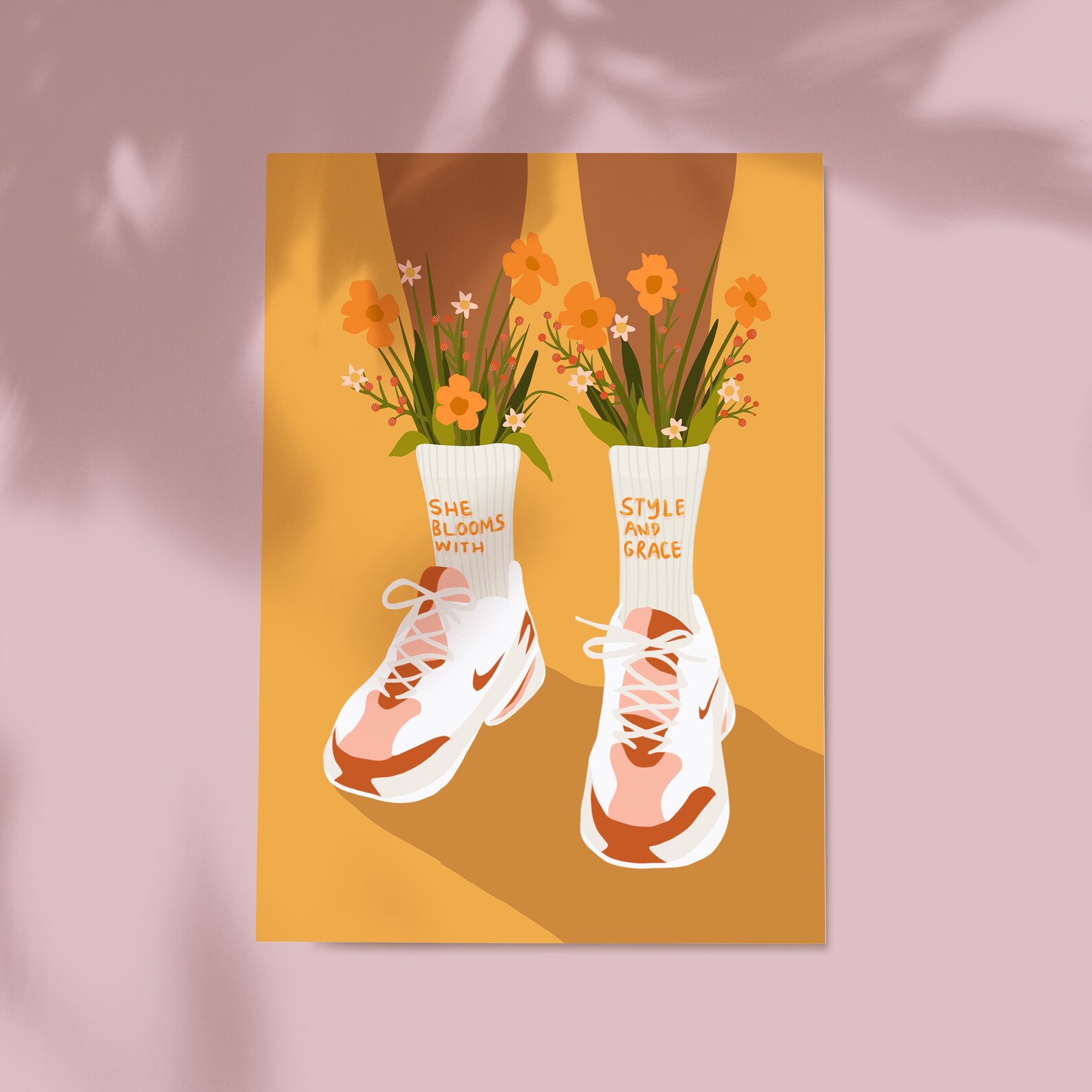 Downloadable Print Nike Shoes Flowers | Etsy