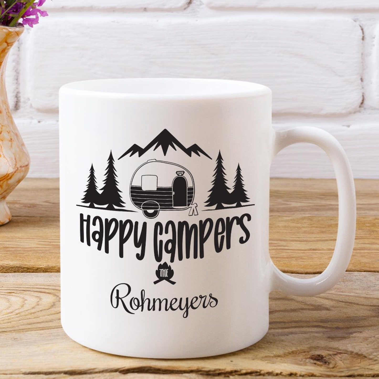 Happy Campers Personalized Coffee Mug. Camping Mug Couple Etsy