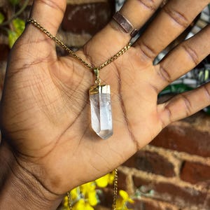 Clear Quartz Crystal Necklace