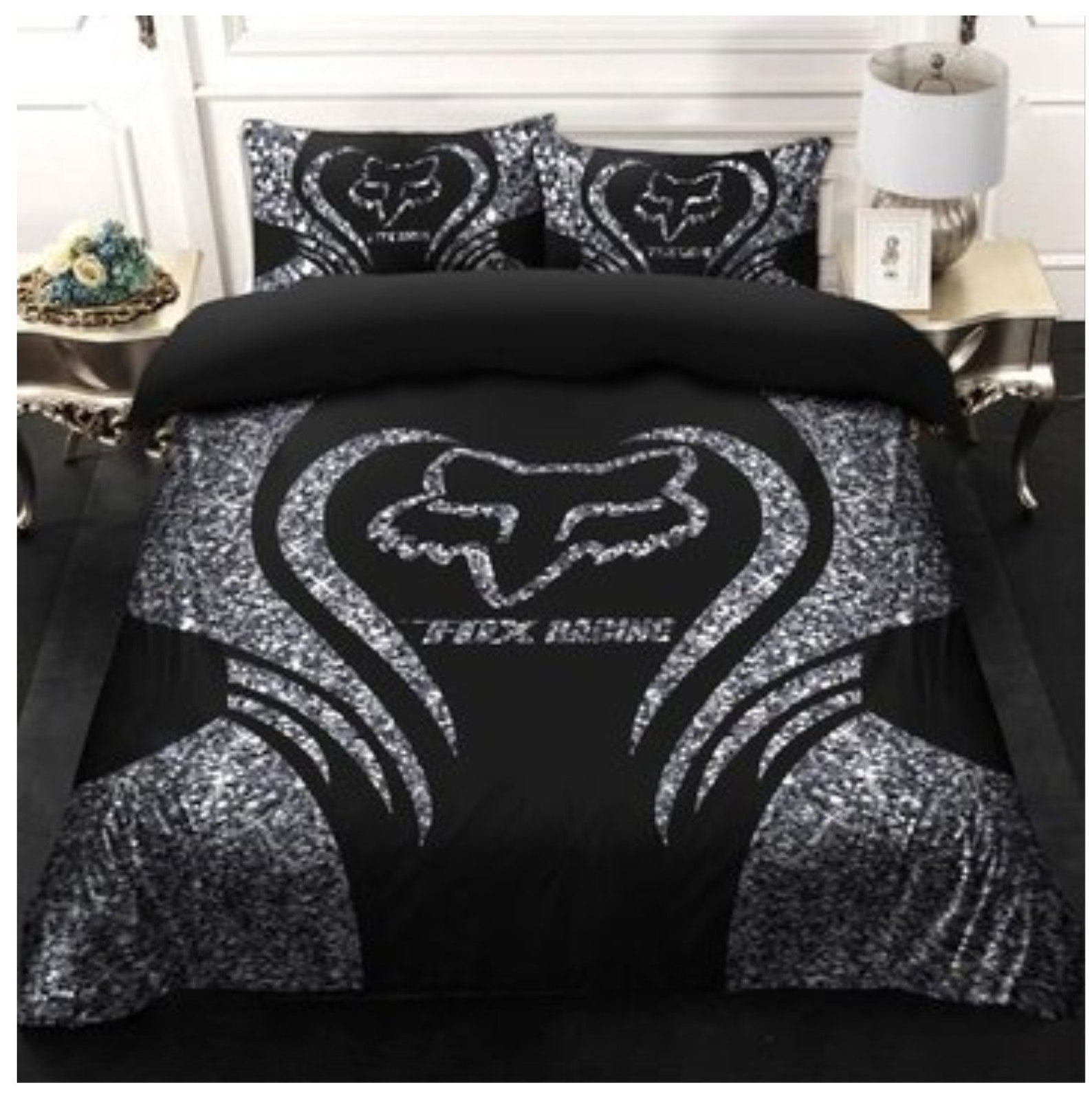 Fox Racing Bedding Set Fox Racing Logo Bedding Set 3D Fox Etsy
