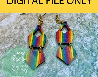 Two Piece Swim Suit Summer Fun Earrings - DIGITAL File only - Laser Ready