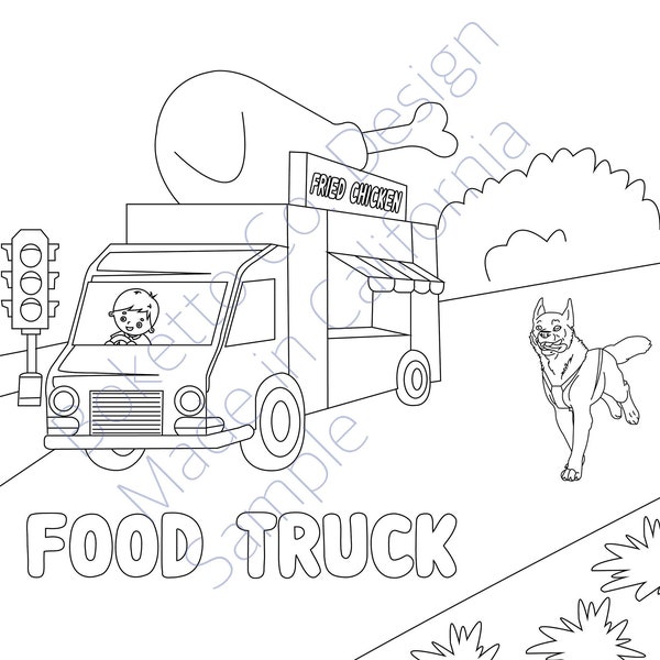 Food Truck Coloring Pages Etsy - Il 600x600.3130460303 E4rp