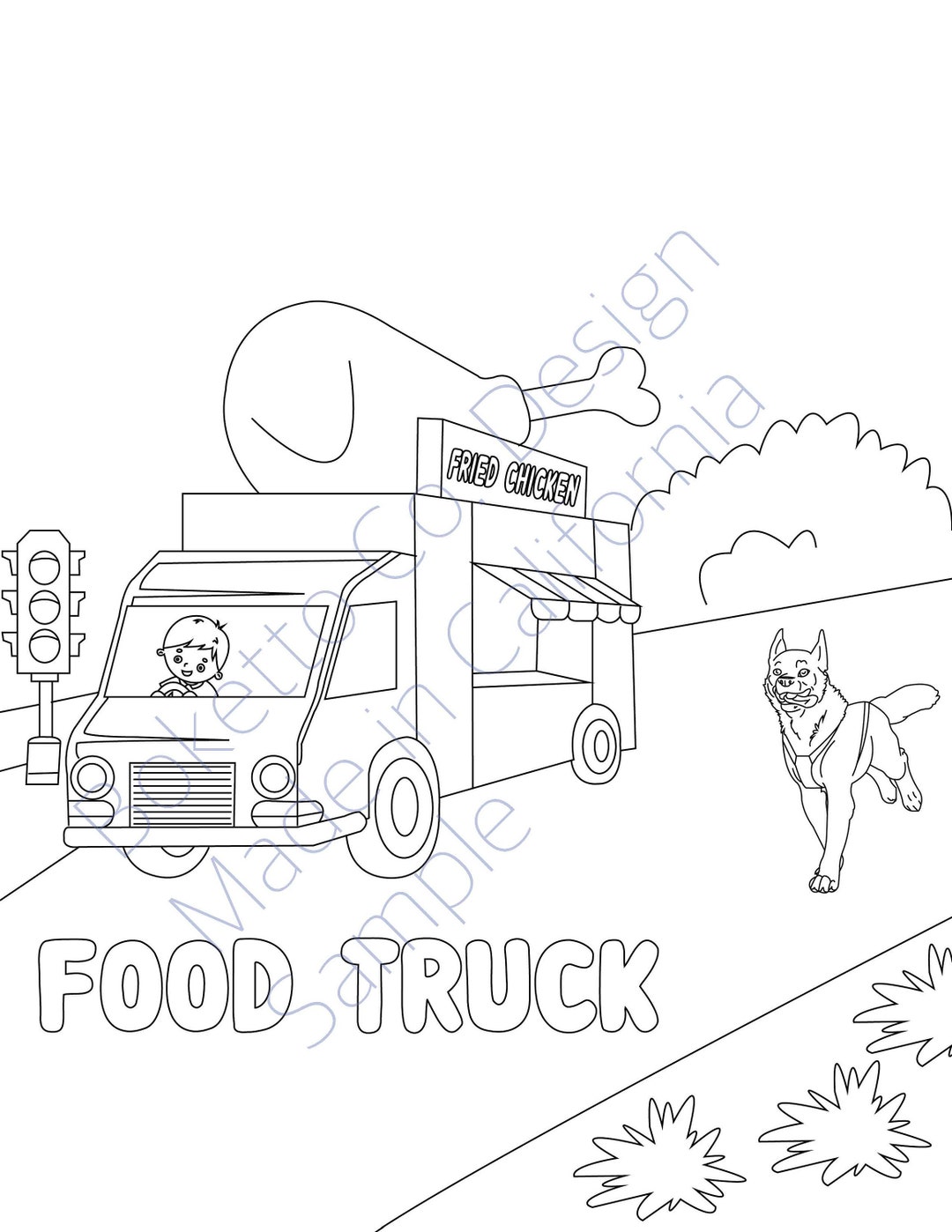 Chicken Food Coloring Page - Il 1080xN.3130460303 E4rp