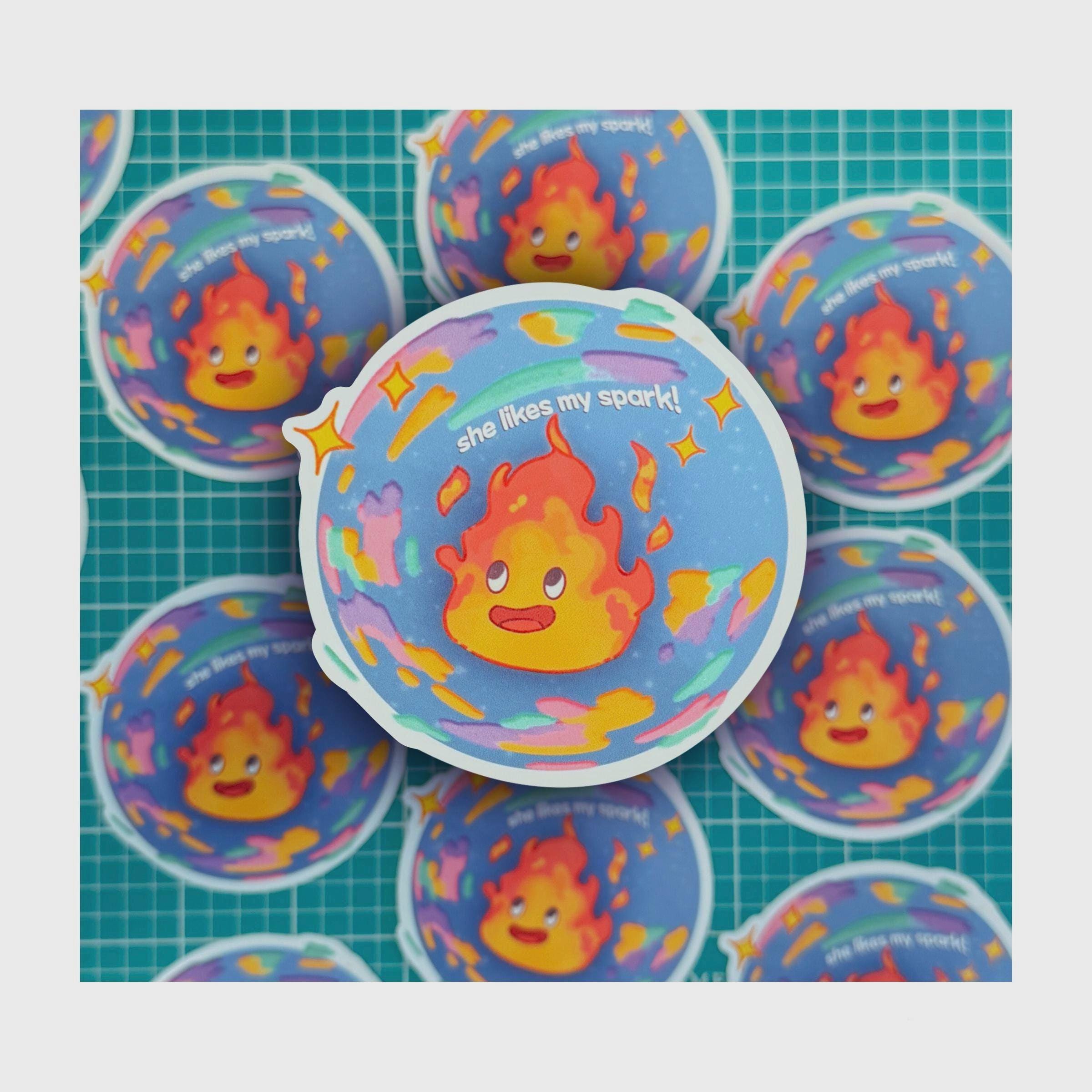 Calcifer Sticker: Fire Demon, Laptop, Journal - Etsy