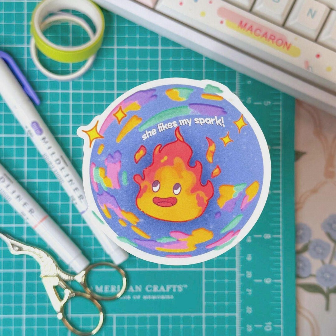 Calcifer Sticker: Fire Demon, Laptop, Journal - Etsy