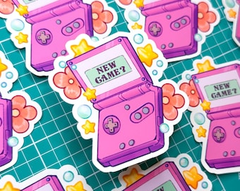 Sticker Game Boy SP : Kawaii Nostalgia de l'an 2000 - Rose ou violet