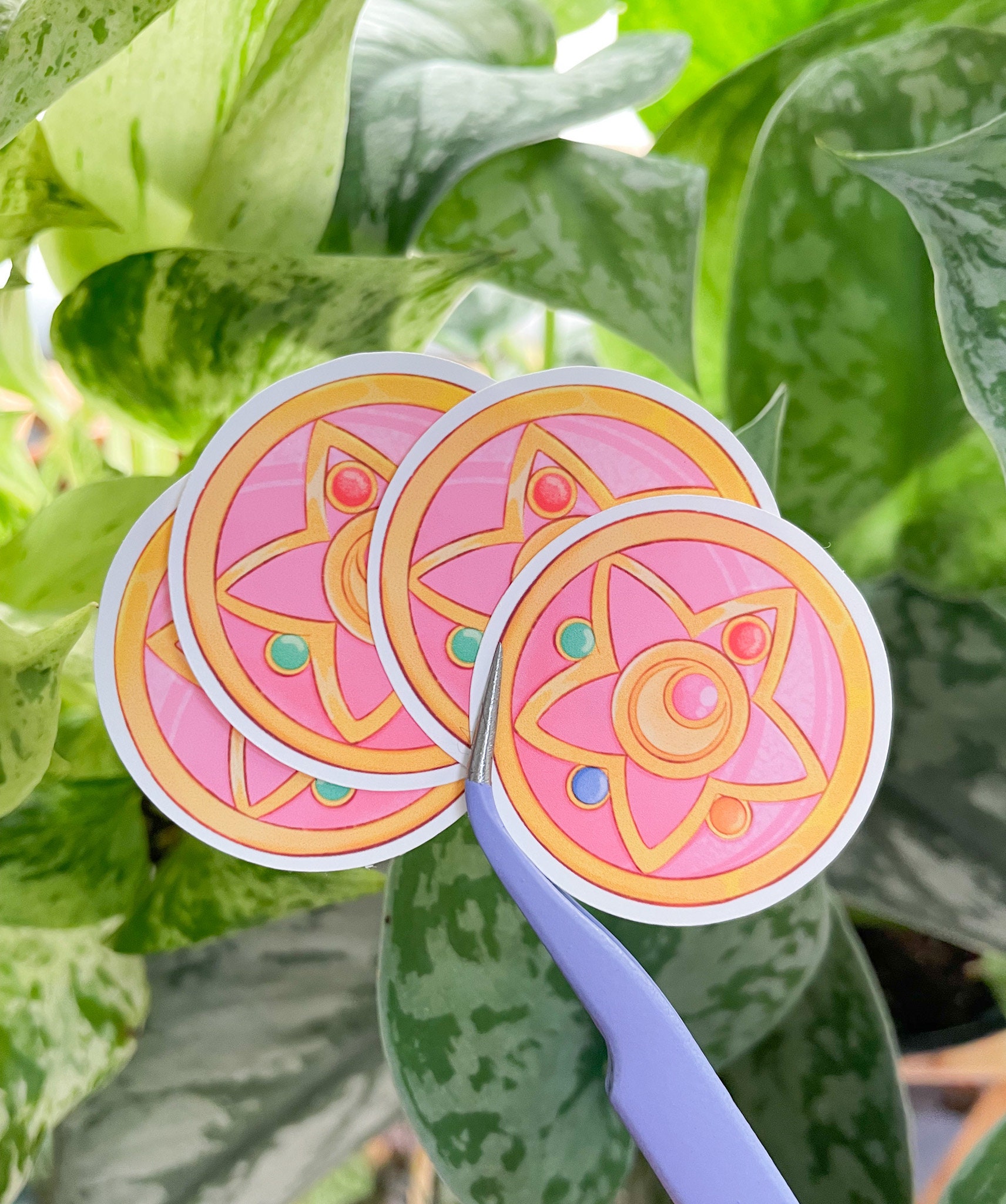 Magic Girl Compact Sticker: 90s Anime Sparkle Decal - Etsy