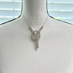 Vintage Czechoslovakian Art Deco Diamanté Rhinestone Necklace