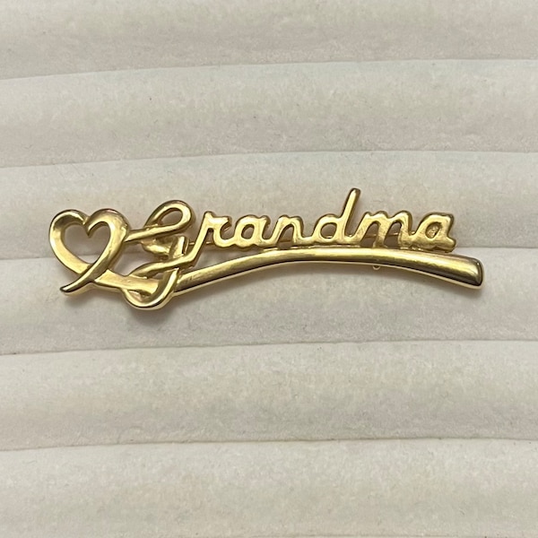 Vintage Signed P.S. C.O. 1997 Grandma Brooch Pendant