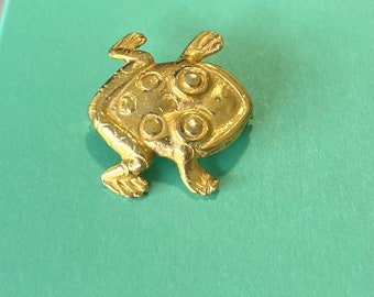 Vintage Signed Alva Museum Replicas Frog Brooch