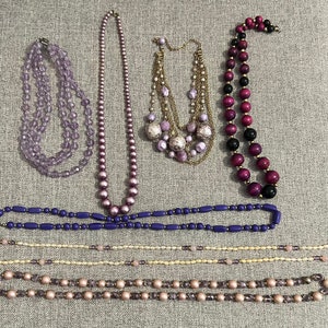 Vintage Halsband Lot - Lila