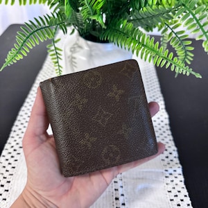 Authentische Vintage Louis Vuitton Monogram Marco Bifold Leder Geldbörse Braun
