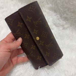 Monedero largo Louis Vuitton Monogram Portefeiulle Sarah auténtico vintage
