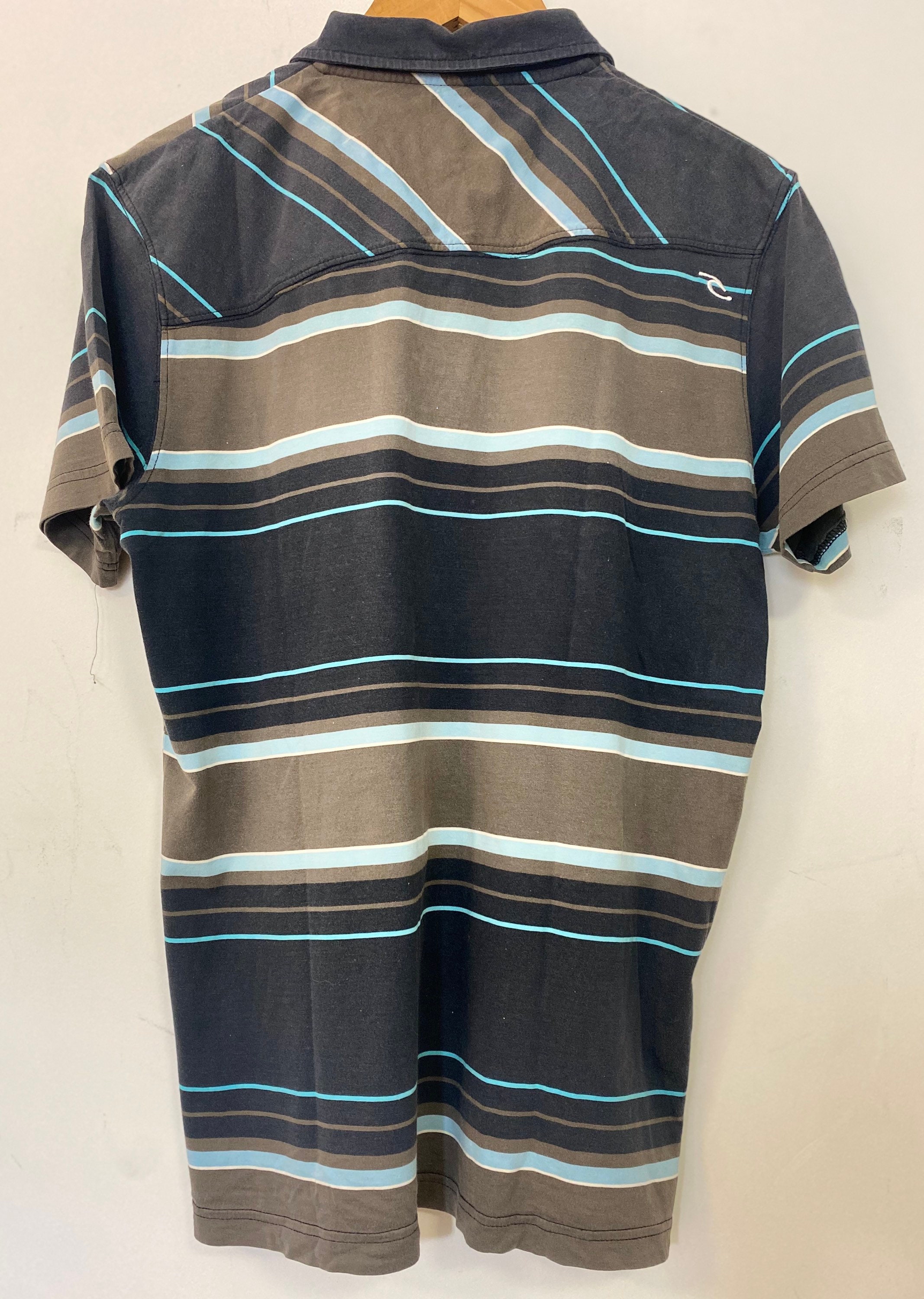 Vintage Short Sleeve Collared Ripcurl Shirt in Blue Striped | Etsy