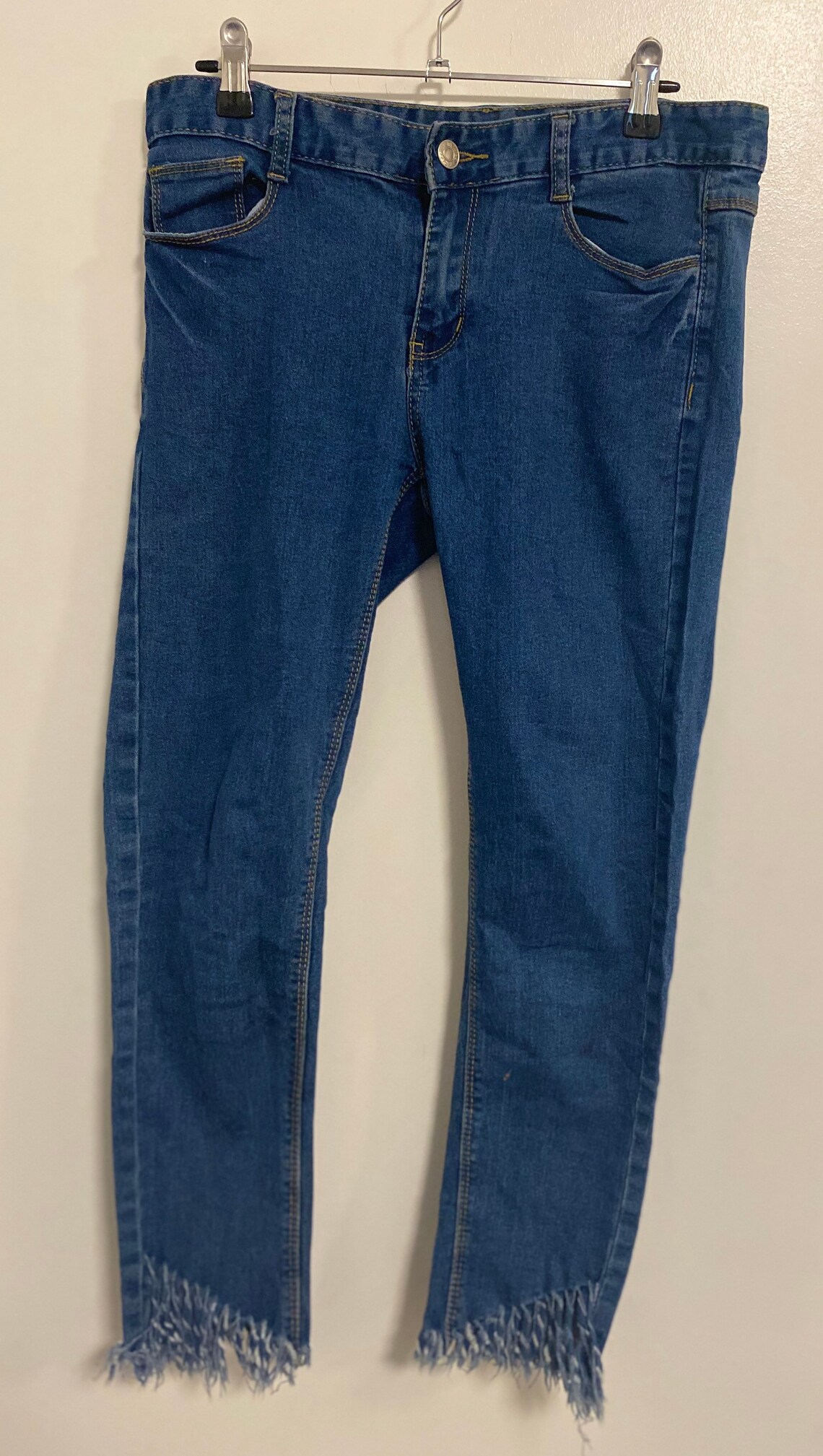 Vintage Early 2000s Low Rise 3/4 Frayed Skinny Jeans Ladies | Etsy